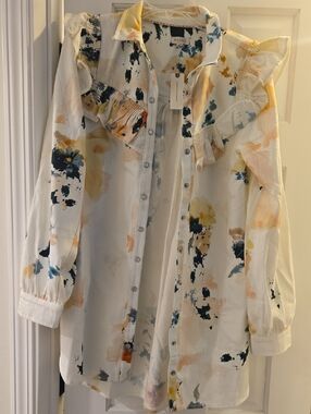 pilcro long sleeve button front twofer mini dress Pilcro | Dresses | New With Tags Pilcro Longsleeve Buttonfront Twofer Mini Dress